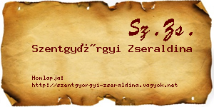 Szentgyörgyi Zseraldina névjegykártya